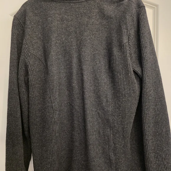 Jones New York Dark Gray Button-Front Knit Cardigan - Picture 3 of 4